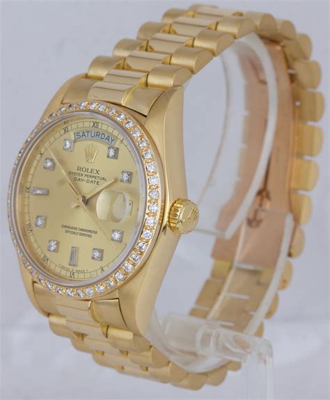 rolex datejust president man|18k presidential rolex diamond bezel.